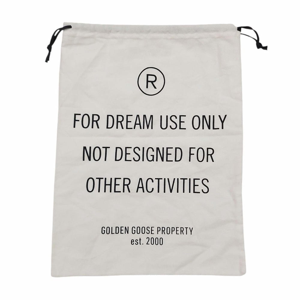 🐭 Sale! Golden Goose Dust Bag White Drawstring 15" x 11.5" 100% Cotton NEW